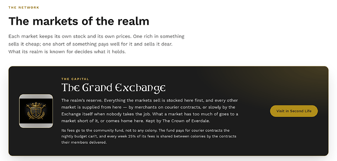 The Grand Exchange: the capital, and the realm's reserve